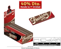 [115.304] SMOKING REGULAR Nº8 BROWN 50 UDS