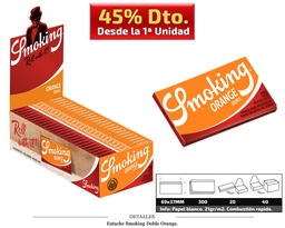 [115.312] SMOKING DOBLE ORANGE 25 UDS