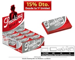 [115.356] SMOKING BLOC 200 MEDIUM 1.1/4 MASTER 40 UDS