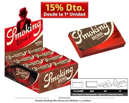 [115.360] SMOKING BLOC 300 MEDIUM 1.1/4 BROWN 40 UDS