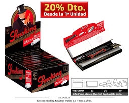 [115.38001] SMOKING KING SIZE DELUXE 2.0 + TIPS 24 UDS