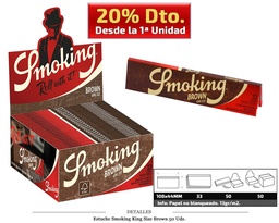 [115.383] SMOKING KING SIZE BROWN 50 UDS