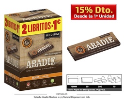 [115.406] ABADIE DISPENSADOR MEDIUM 1.1/4 NATURAL 200 UDS