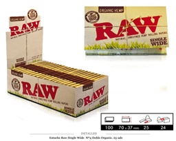 [115.511] RAW SINGLE WIDE Nº4 DOBLE ORGANIC 25 UDS