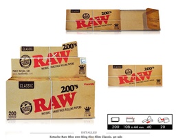 [115.555] RAW BLOC 200 KING SIZE SLIM CLASSIC 40 UDS