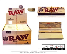 [115.565] RAW KING SIZE SLIM+TIPS CLASSIC 24 UDS