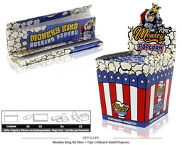 [115.60510] MONKEY KING KS SLIM+TIPS SMELL POPCORN 24 UDS