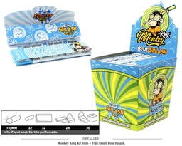 [115.60511] MONKEY KING KS SLIM+TIPS SMELL BLUE SPLASH 24 UDS