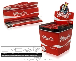 [115.60513] MONKEY KING KS SLIM+TIPS SMELL RED COLA 24 UDS