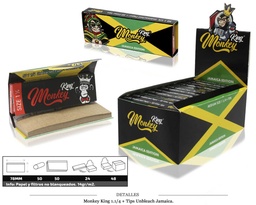 [115.62101] MONKEY KING 1.1/4+TIPS UNBLEACH JAMAICA 24 UDS