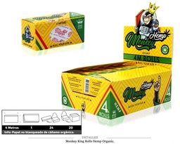 [115.654] MONKEY KING ROLLS HEMP ORGANIC 4M 24 UDS