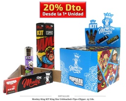 [115.690] MONKEY KING KIT KING SIZE+CLIPPER+TIPS 25 UDS