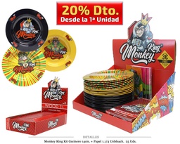 [115.697] MONKEY KING KIT CENICERO 14CM + 1.1/4 UNBL 25 UDS