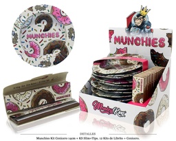 [115.790] MUNCHIES KIT CENICERO 14CM+KS SLIM+TIPS 12 U