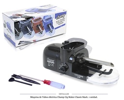 [116.10912] MAQ TUBO ELEC. CHAMP CIG MAKER CLASSIC BLACK 1 UD