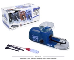 [116.10914] MAQ TUBO ELEC. CHAMP CIG MAKER CLASSIC BLUE 1 UD