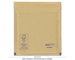 [119.1901] SOBRE ACOLCHADO SAM N19 300X445 10 UDS