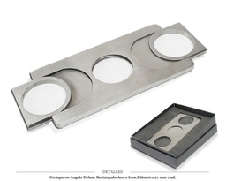 [120.160] CORTAPUROS ANGELO DELUXE RECTANG. ACERO INOX. 1 UD