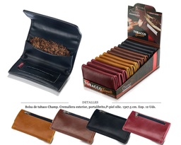 [121.04003] BOLSA TABACO CHAMP P-PIEL SILIC. 13X7,5 CM 12 UDS