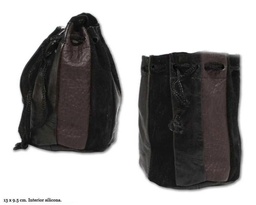 [121.087] BOLSA TABACO NEGRA/MARRON 13X9,5 CM 1 UD 