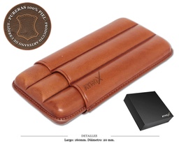 [122.235] PURERA 3/P VAQUETA HABANA PIEL 160X20MM