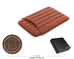 [122.261] CIGARRERA N.10 VAQUETA HABANA PIEL 10X6,5X1,2CM