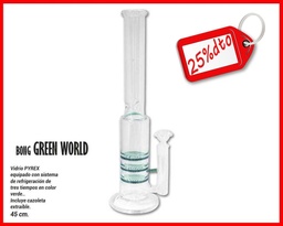 [124.206] BONG CRISTAL CONEY GREEN WORLD 45 CM 1 UD 