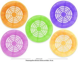 [124.482] POSANARGUILES SILICONA COL. SURTIDOS 16 CM 1 UD