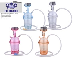 [124.52301] NARGUILE AL-MALIK ACRYLIC AKKA 23CM 1MG PACK 4 UDS