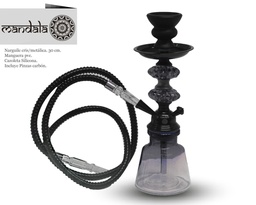[124.53021] NARGUILE MANDALA CRISTAL MINI NEW BLACK 30CM 1MG