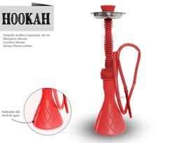 [124.54612] NARGUILE UNBREAKABLE ROJA 46 CM