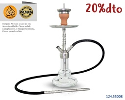 [124.55008] NARGUILE AL-MANI Z-410 SILVER 50CM 1MG