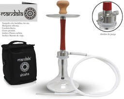 [124.56058] NARGUILE MANDALA Z-13 SILVER-RED 60CM 1MG + BAG