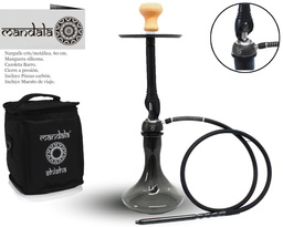 [124.56520] NARGUILE MANDALA Z-19 BLACK 65CM 1MG + BAG