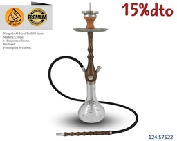 [124.57522] NARGUILE AL-MANI TSCHIKI MADERA NEGRA 75CM 1MG