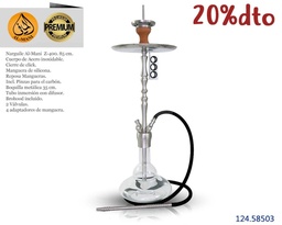 [124.58503] NARGUILE AL-MANI Z-400 PLATEADA 85CM 1MG