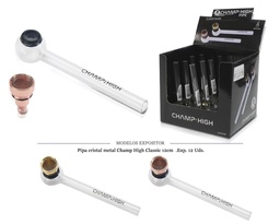 [124.64301] PIPA CRISTAL/METAL CHAMP HIGH CLASSIC 12 CM 12 UDS
