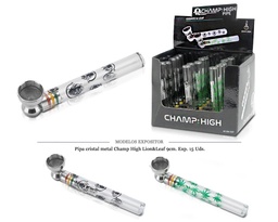 [124.64302] PIPA CRISTAL/METAL CHAMP HIGH LION&LEAF 9CM 15 UDS