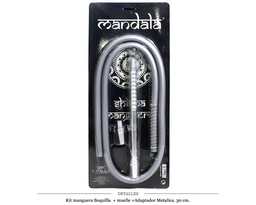 [124.72152] KIT MANDALA MANGUERA+BOQUILLA+MUELLE+ADAPTADOR SILVER 1 UD