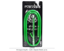[124.72155] KIT MANDALA MANGUERA+BOQUILLA+MUELLE+ADAPTADOR GREEN 1 UD
