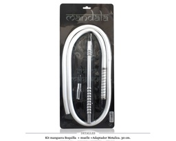 [124.72157] KIT MANDALA MANGUERA+BOQUILLA+MUELLE+ADAPTADOR WHITE 1 UD