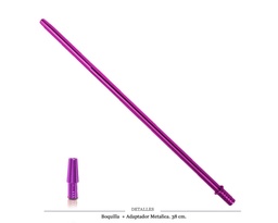 [124.72241] BOQUILLA MANGUERA METALICA ROSA 38CM APROX 1 UD