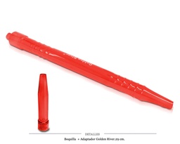[124.72417] BOQ + ADAPTADOR GOLDEN RIVER COL. ROJO 29 CM