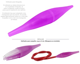 [124.72503] ENFRIADOR MANGUERA NARGUILE ROSA 35 CM 1 UD