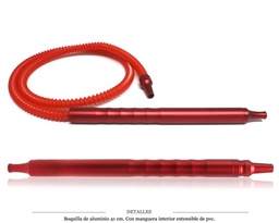 [124.72567] BOQUILLA ALUM CON MANGUERA INTERIOR ROJA 41 CM