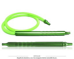[124.72568] BOQUILLA ALUM CON MANGUERA INTERIOR VERDE 41 CM