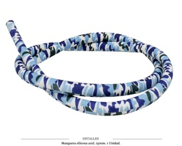 [124.72658] TUBO MANGUERA SILICONA CAMUFLAJE AZUL 150 CM 1 UD