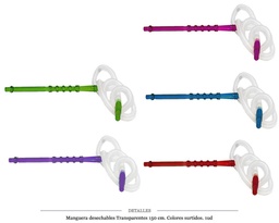 [124.72904] MANGUERA DESECHABLE NARGUILE TRANSP 150 CM 1 UD