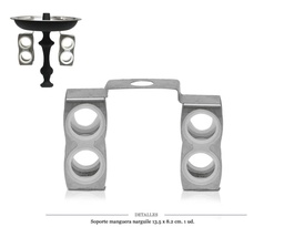 [124.74951] SOPORTE 4 MANGUERA NARGUILE 13.5X8.2 CM 1 UD