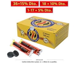 [124.754] CARBON GOLDEN RIVER 40 MM 10+2 UDS